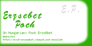 erzsebet poch business card